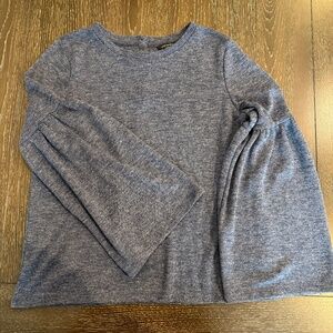 Lucky Brand Women’s Bell Sleeve Blue Pullover Sweater Size Medium